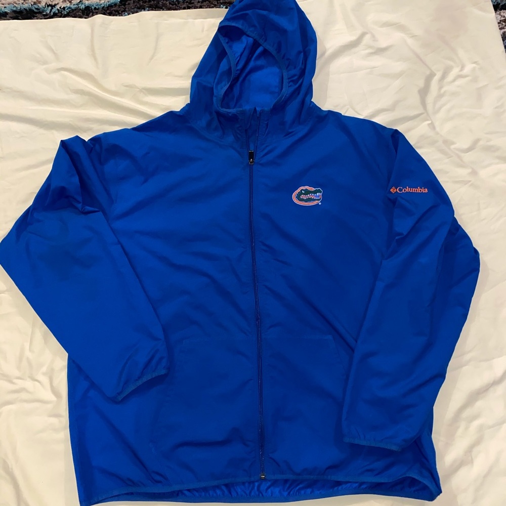 Mens Columbia Florida Gators Rain Jacket Zip Up